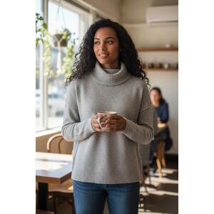 Belldini Women's Wool Cowl Neck Sweater Soft Purple‎ ~Size MEDIUM